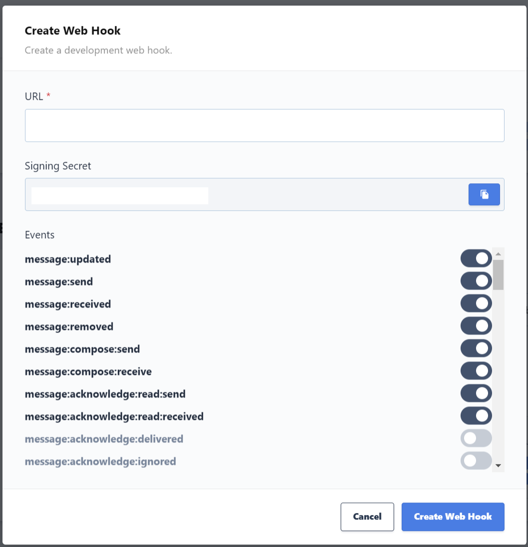 Crisp Webhook Configuration
